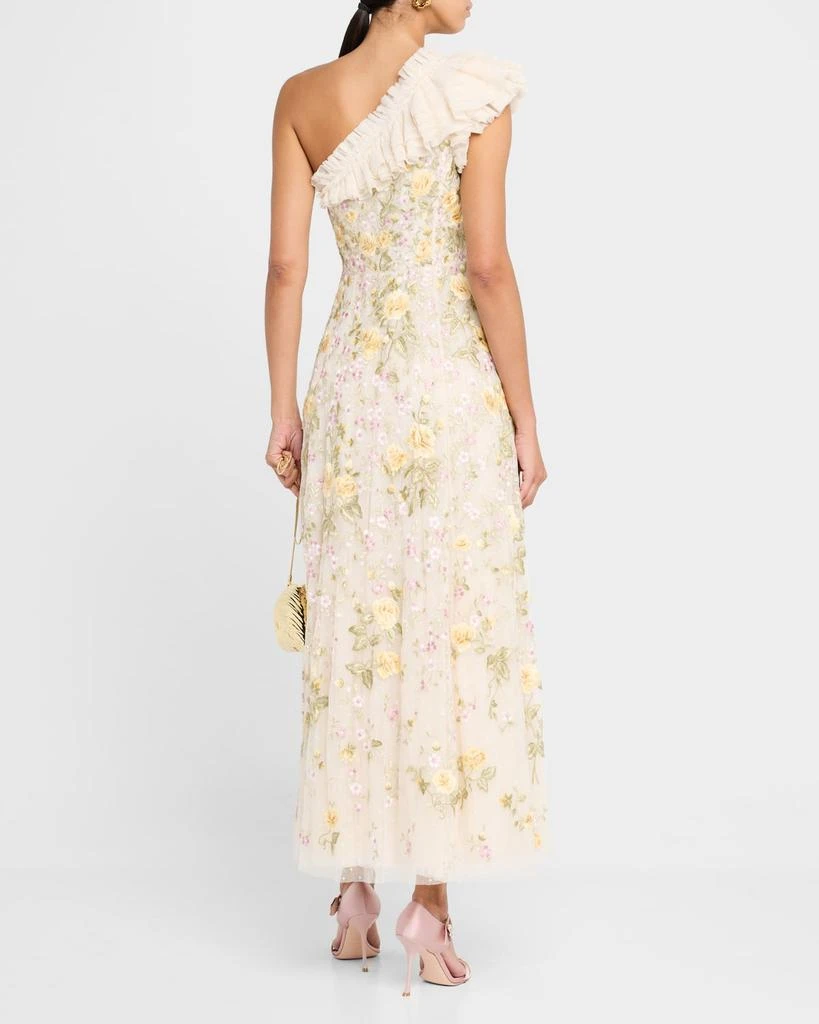 Needle & Thread Florine One-Shoulder Embroidered Tulle Gown 3