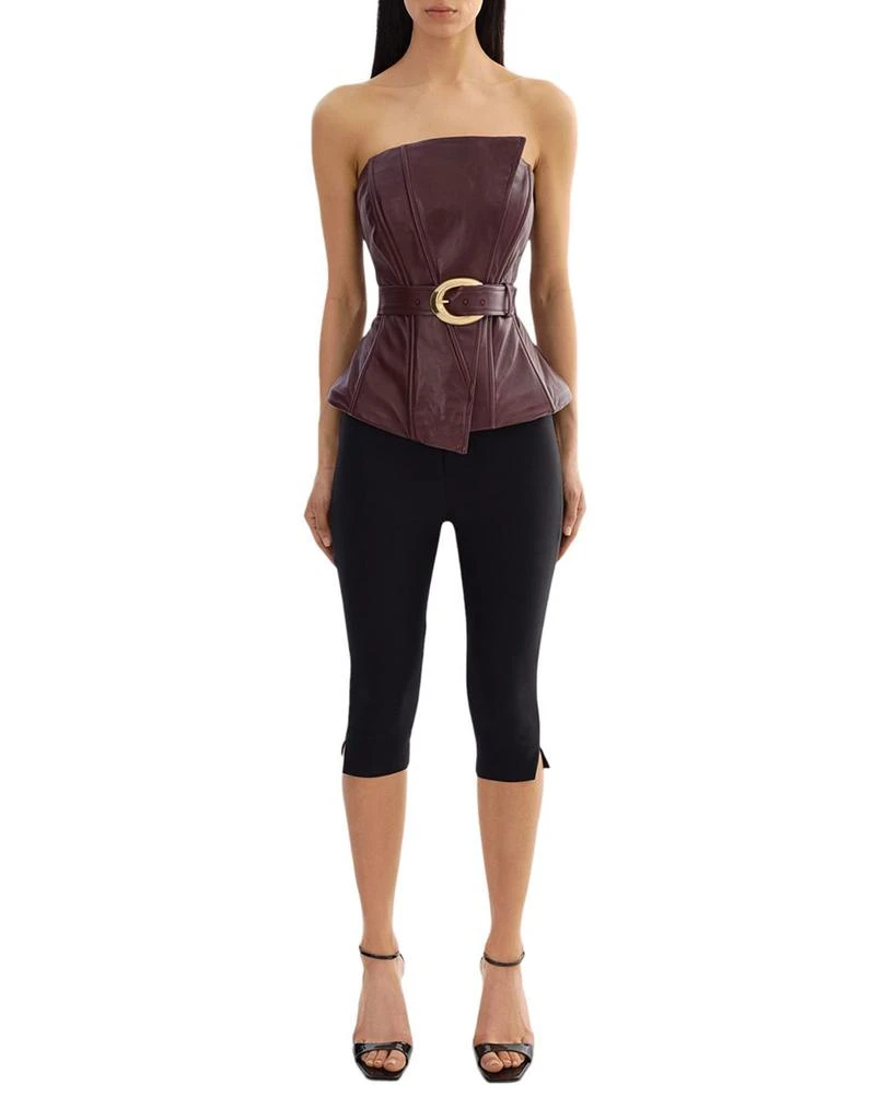 LaMarque Leather Belted Corset Top 2