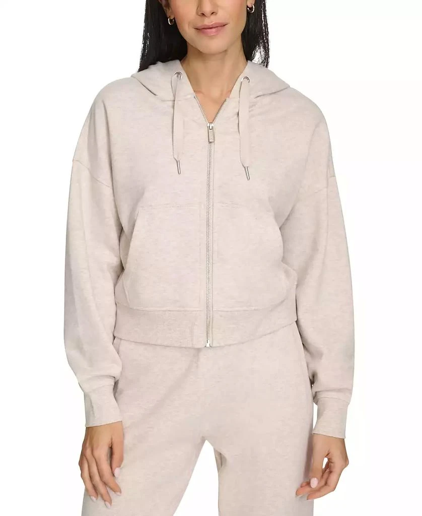 Calvin Klein Women's Fleece Crop Zip-Front Long-Sleeve Hoodie 2