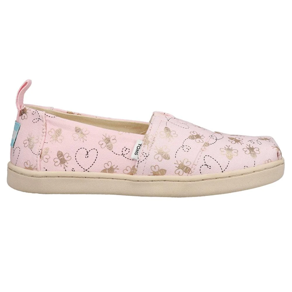 TOMS Alpargata Bee Mine Slip On Flats (Little Kid-Big Kid)