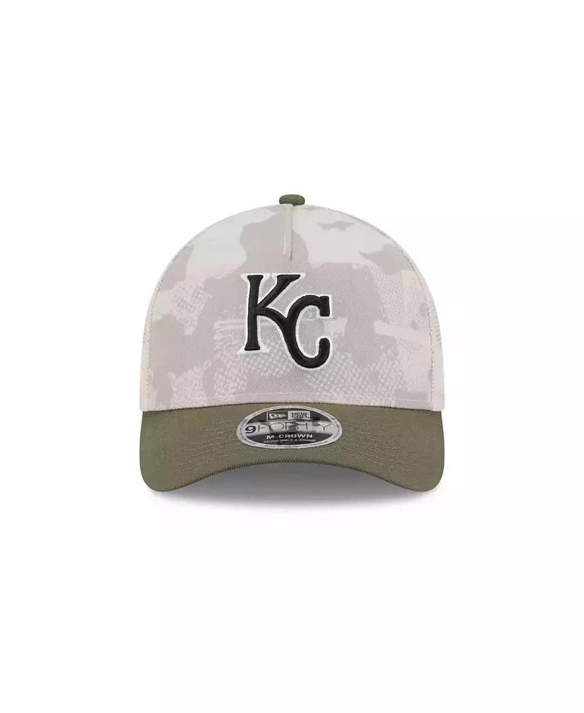 New Era Men's Light Beige/Olive Kansas City Royals 2025 Armed Forces Day 9FORTY M-Crown A-Frame Adjustable Hat 3