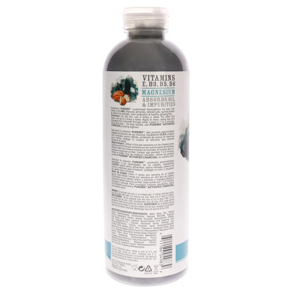 Rusk Puremix Activated Charcoal Purifying Conditioner by  for Unisex - 35 oz Conditioner 2