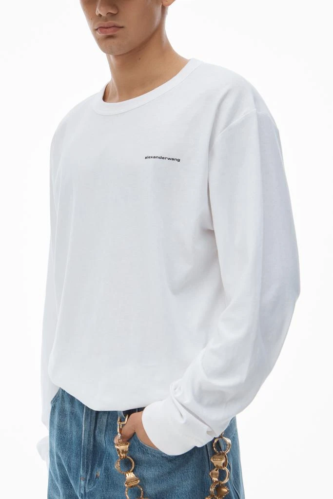 Alexander Wang UNISEX LONG SLEEVE TEE IN HIGH TWIST JERSEY 3