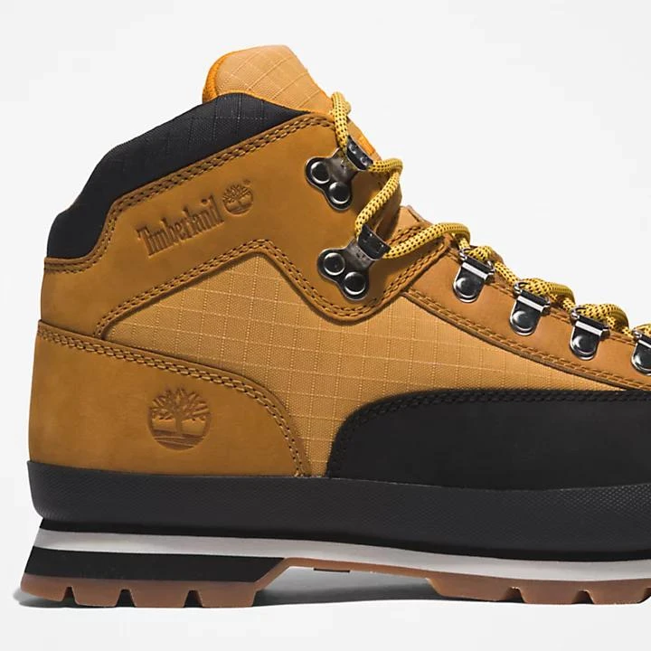 Timberland Euro Hiker Hiking Boot for Men in Black with Yellow 7