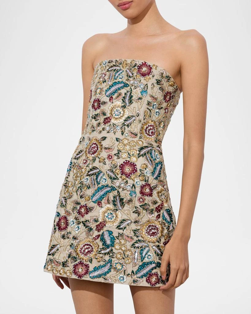 Alice + Olivia Velia Embellished Strapless Mini Gown 4