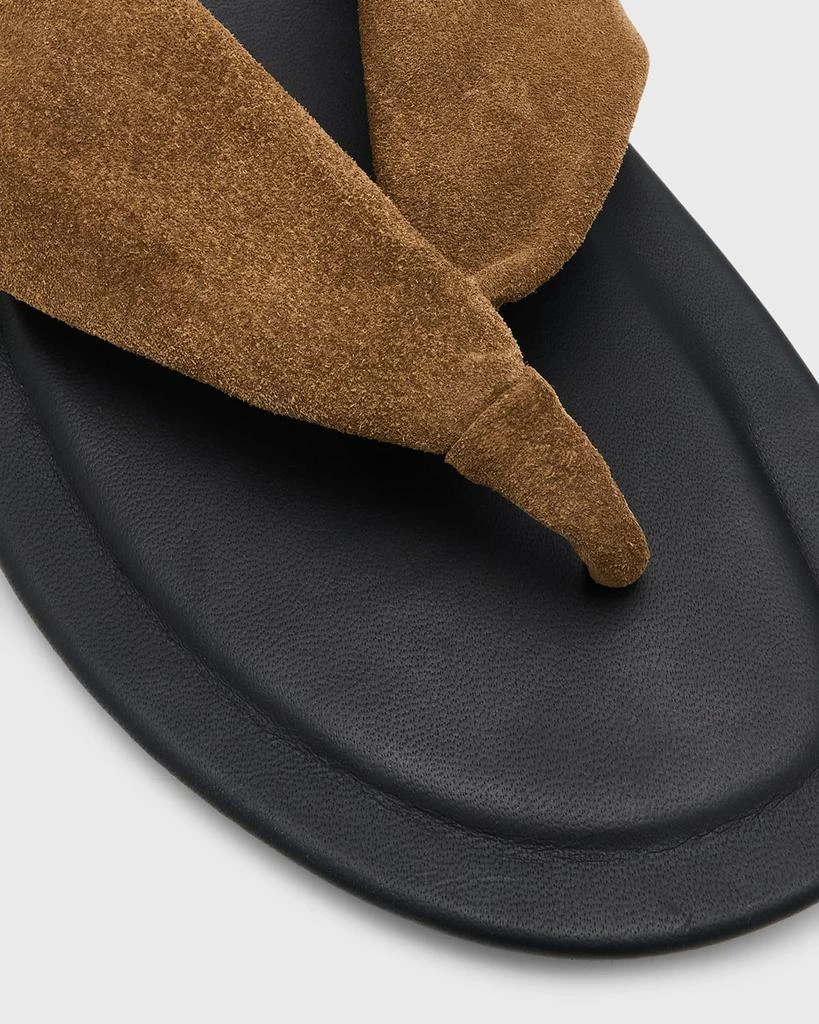 Brunello Cucinelli Suede Thong Sandals 5