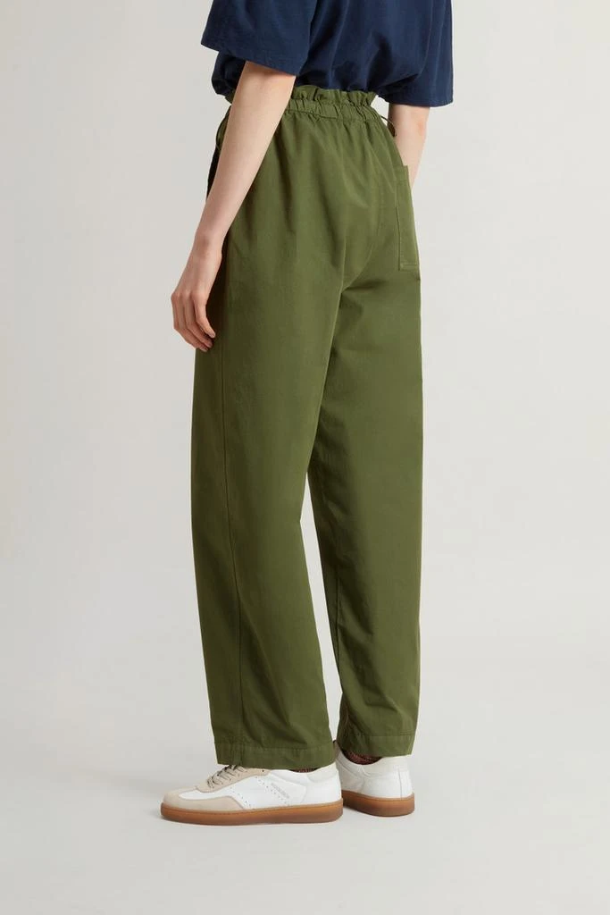 Woolrich Garment-Dyed Pure Cotton Pants - Women - Green 3