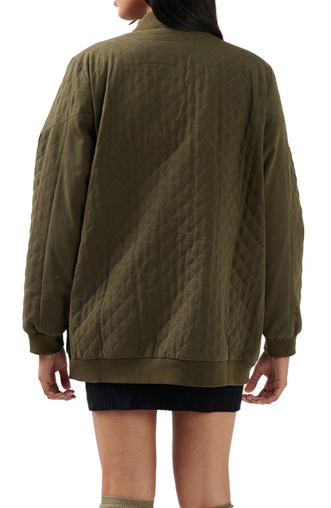 Belle & Bloom Over it Cotton Quilted Bomber Jacket