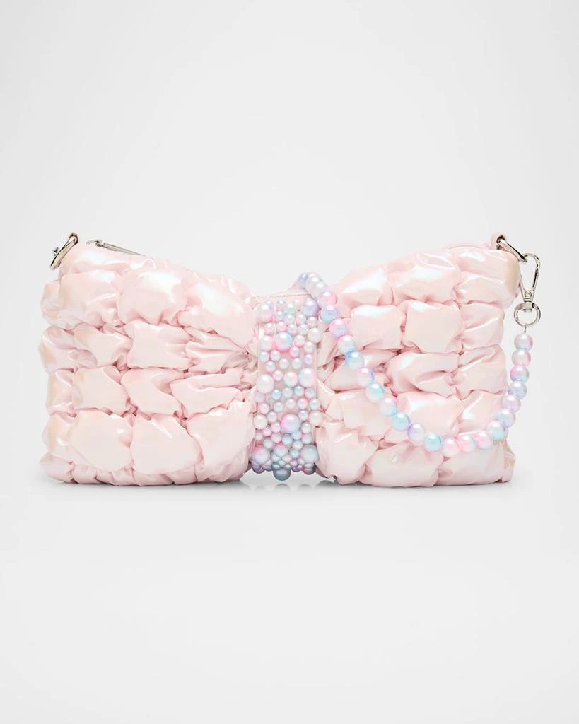 Bari Lynn Kid's Iridescent Puffy Bow Shoulder Bag 1