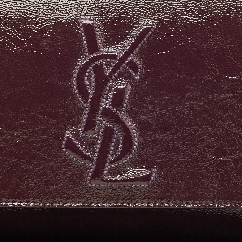 Yves Saint Laurent Yves Saint Laurent Purple Patent Leather Belle De Jour Clutch 5