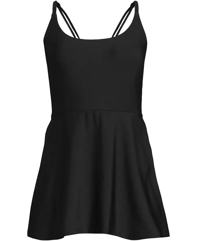 Lands
 End Women
s Tugless QuickDry Strappy Back Mini Swim Dress 3