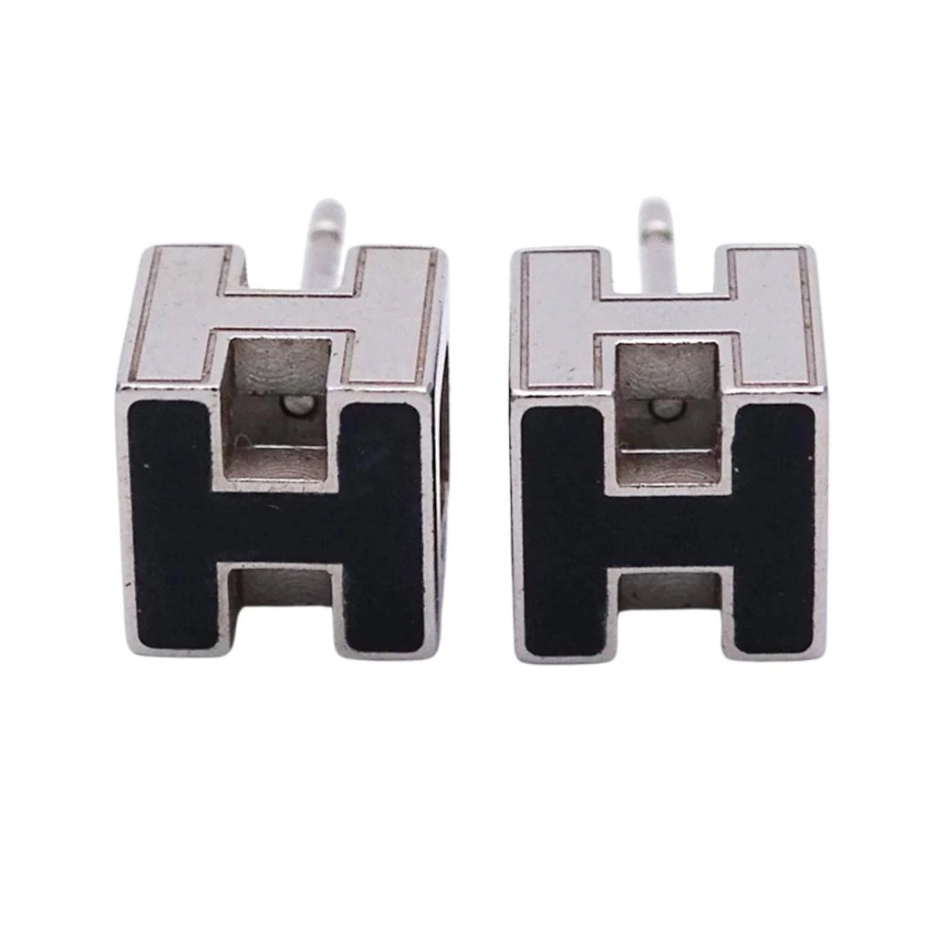 Hermes Cage D
h  gold Plating Stud Earrings (Pre-Owned) 2