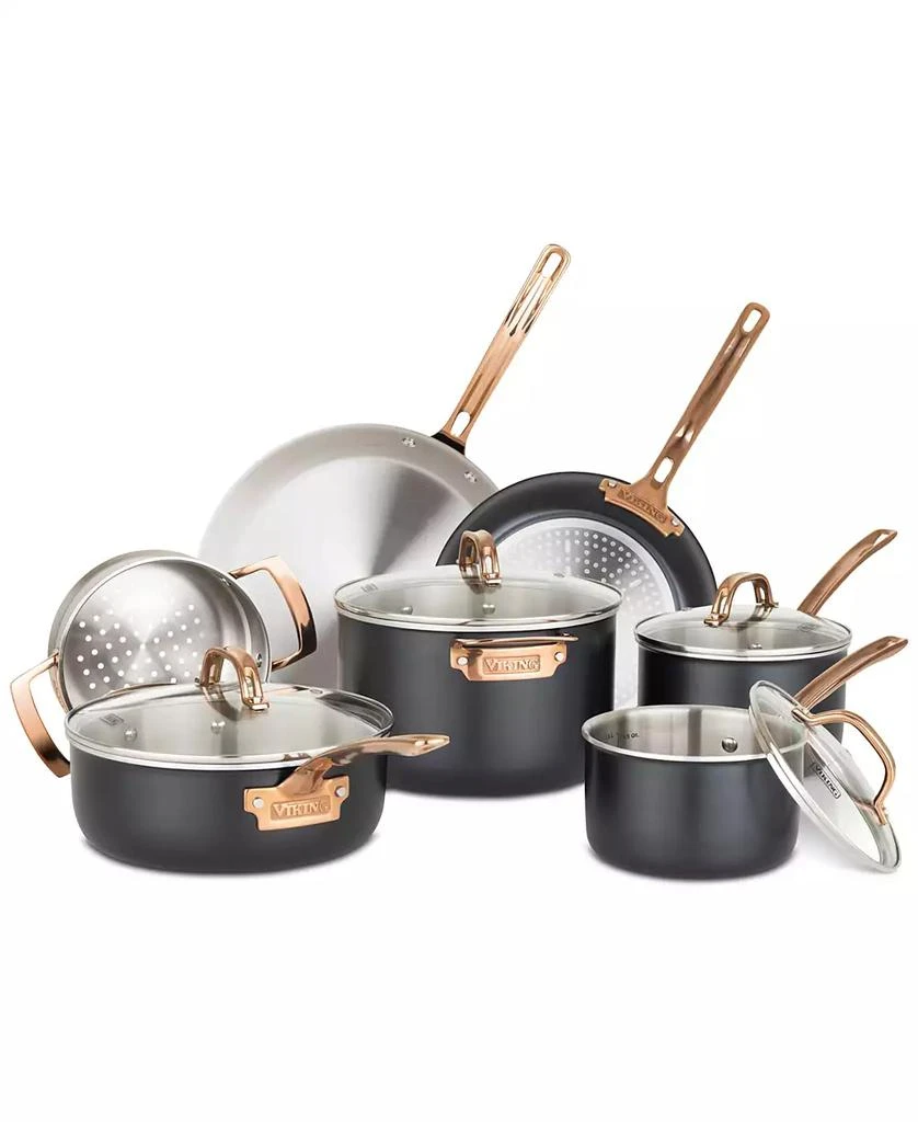VIKING 11-Pc. 3-Ply Stainless Steel Induction-Safe Cookware Set 1
