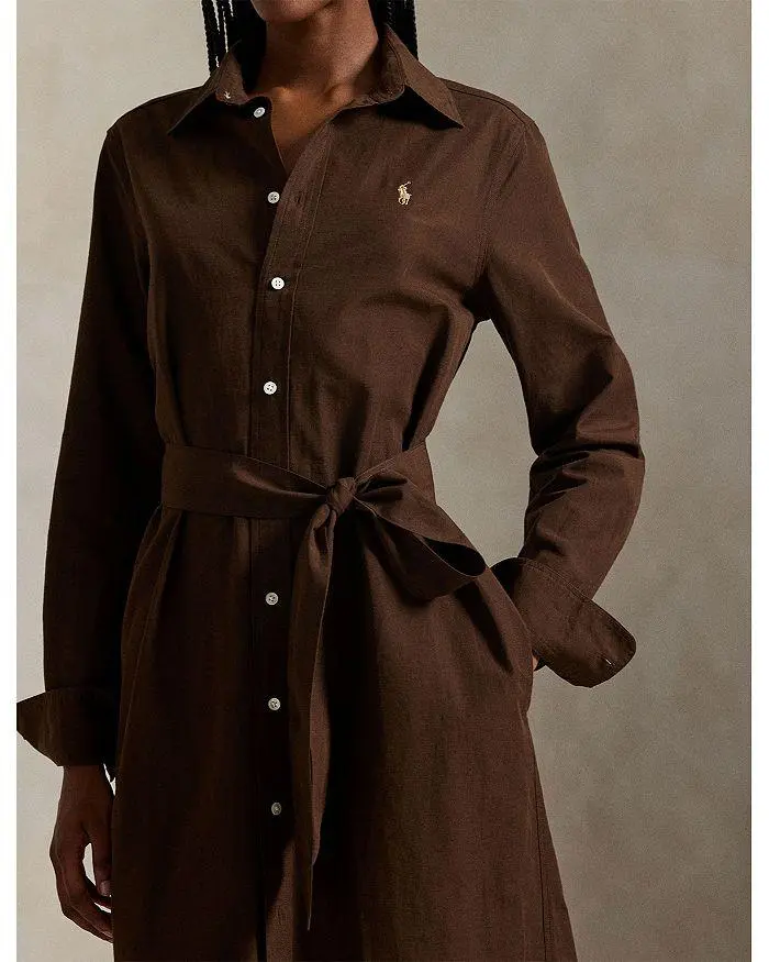 Ralph Lauren Cotton-Linen Belted Shirtdress 4