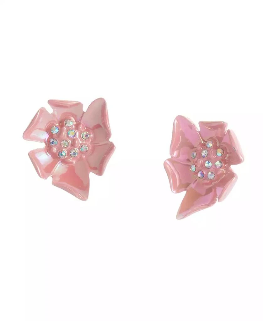 Betsey Johnson Faux Stone Garden Glam Flower Stud Earrings 1