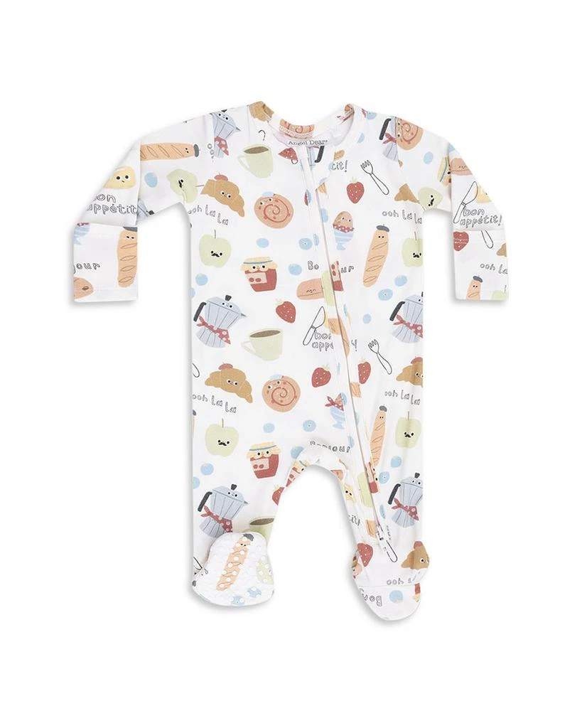 Angel Dear Unisex Bonjour Breakfast 2 Way Zipper Footie - Baby 1