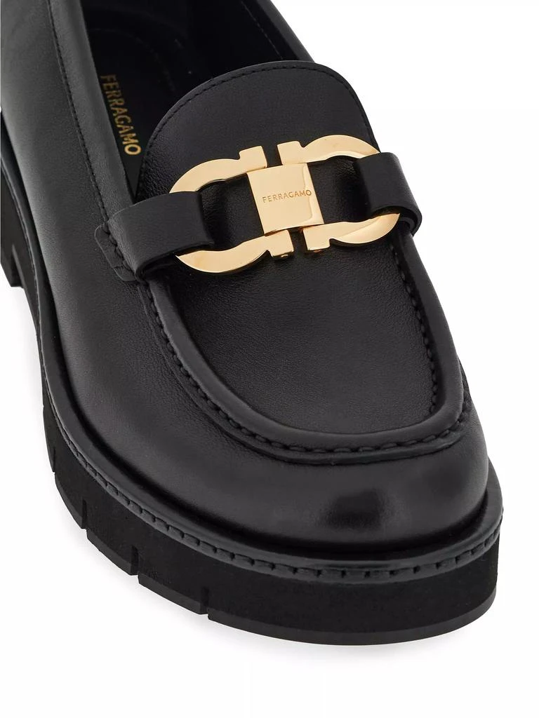 Salvatore Ferragamo Maryan Leather Lug-Sole Loafers 4