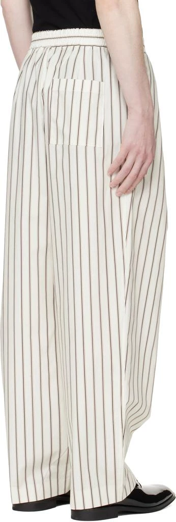 LGN Louis Gabriel Nouchi White Wide-Leg Striped Jogging Trousers 3