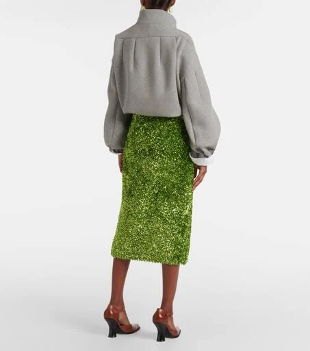 Dries Van Noten Lamé midi skirt 3