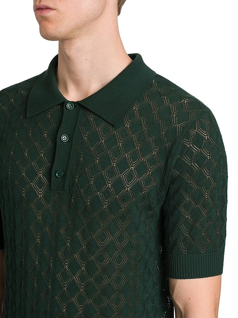 Dolce
Gabbana Cotton Semi-Sheer Knit Polo Shirt 6