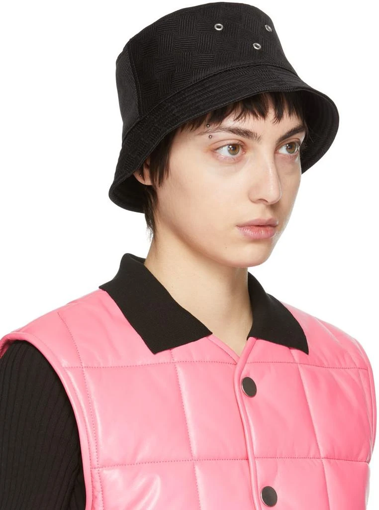 Bottega Veneta Black Intreccio Jacquard Bucket Hat 2