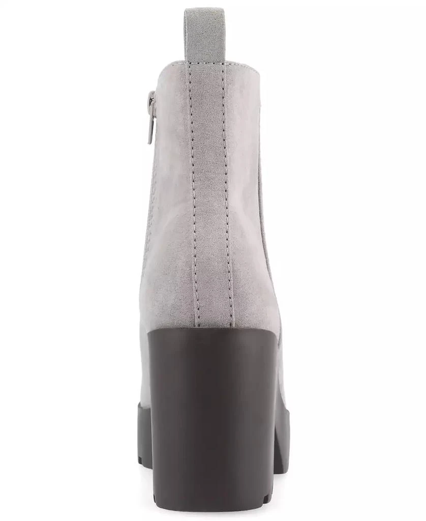 Journee Collection Women's Cassidy Platform Block Heel Lug Sole Booties 3