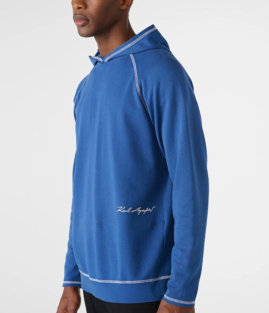 Karl Lagerfeld Paris CONTRAST STITCHING RAGLAN SLEEVE HOODIE 3