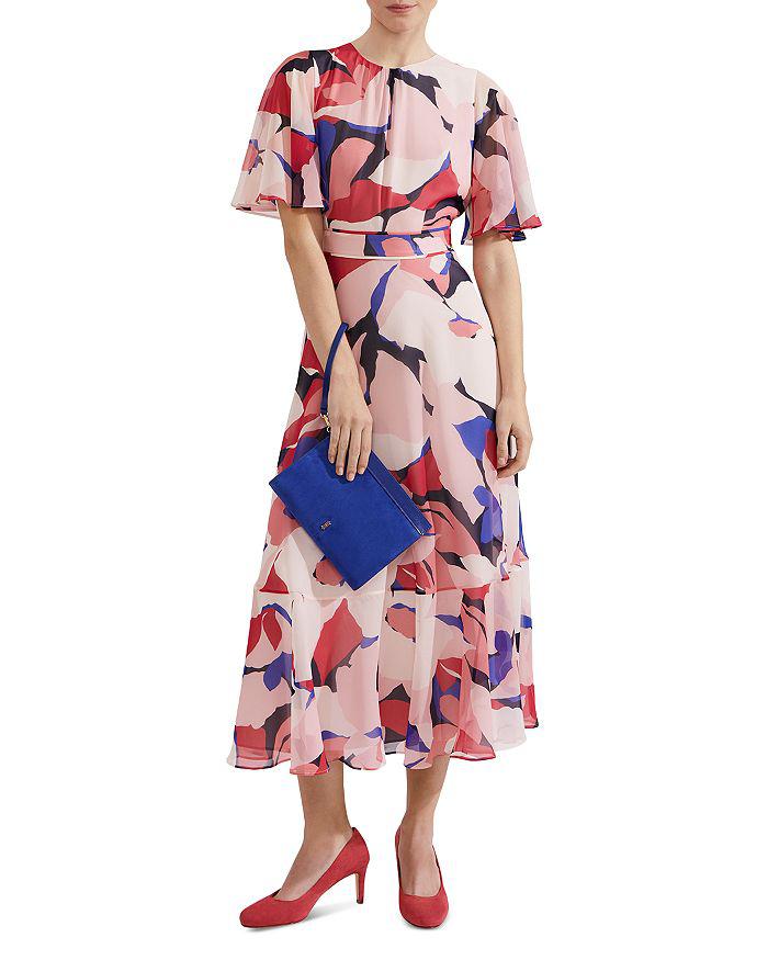 HOBBS LONDON Freya Printed Silk Dress