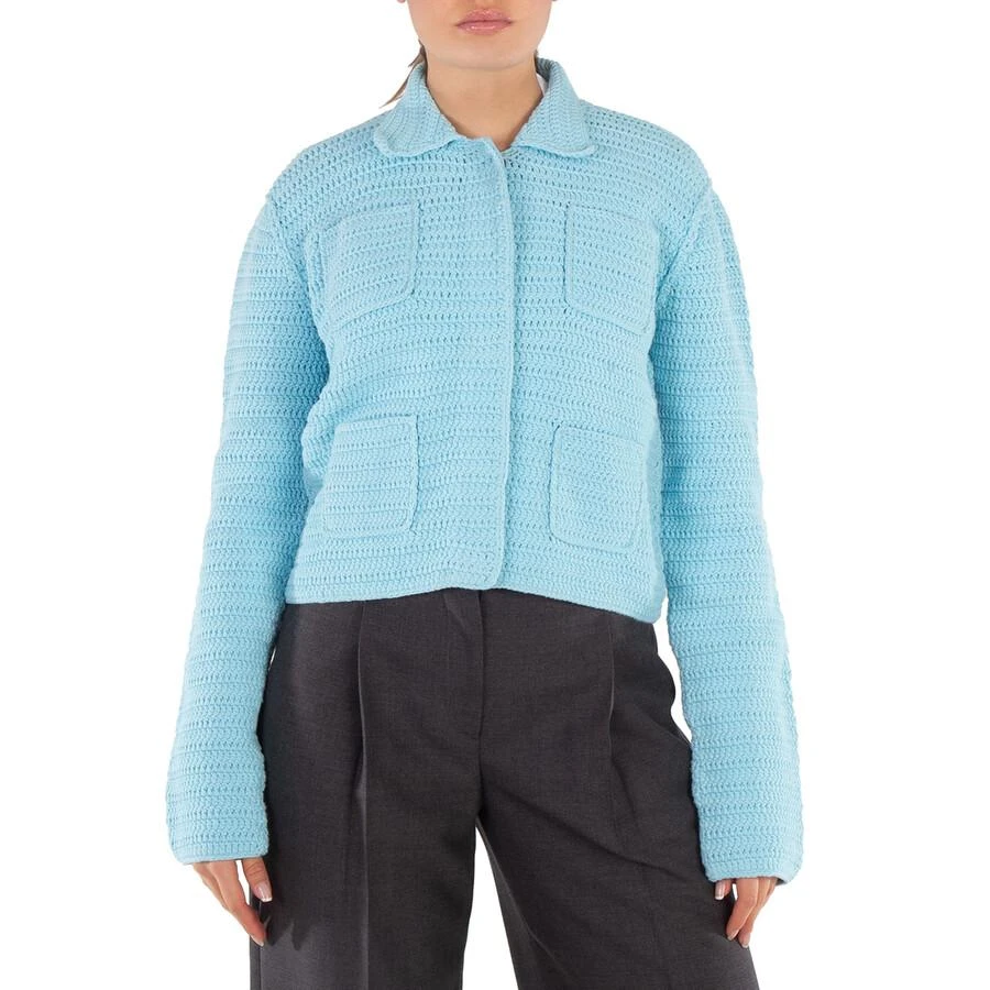 Burberry Burberry Crochet Technical Cotton Jacket, Size Large