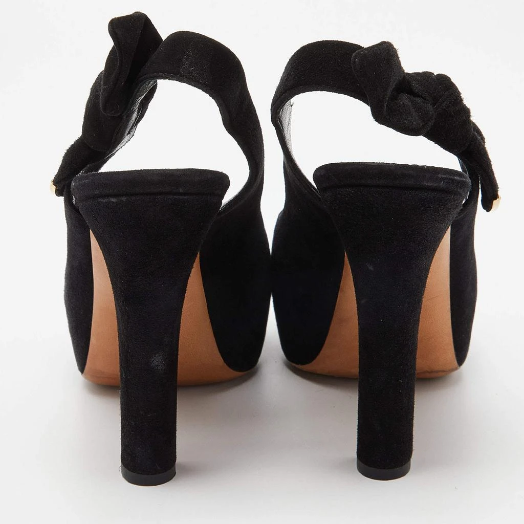 Louis Vuitton Louis Vuitton Black Suede Tonka Slingback Sandals Size 36.5 5