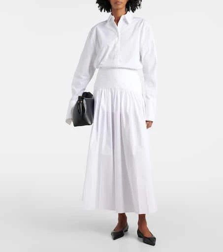 Staud Procida high-rise cotton maxi skirt 2