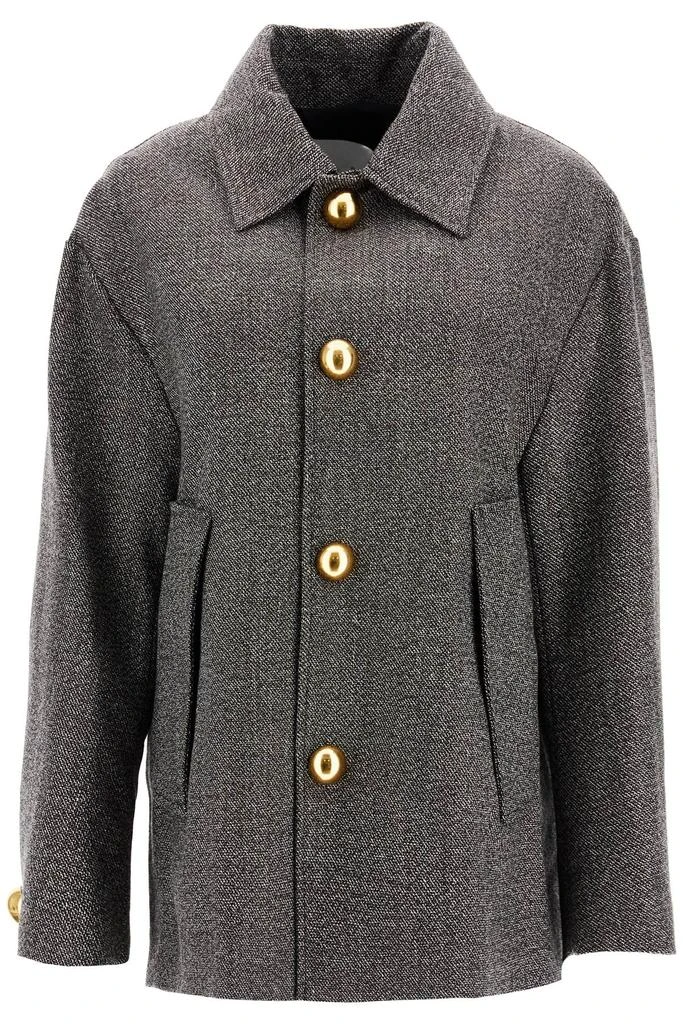 AMI MEATHER BROWN JACKET WITH GOLDEN BUTTONS 1
