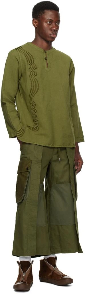 MAHARISHI Khaki 'Maharishi' Kurta Shirt 4