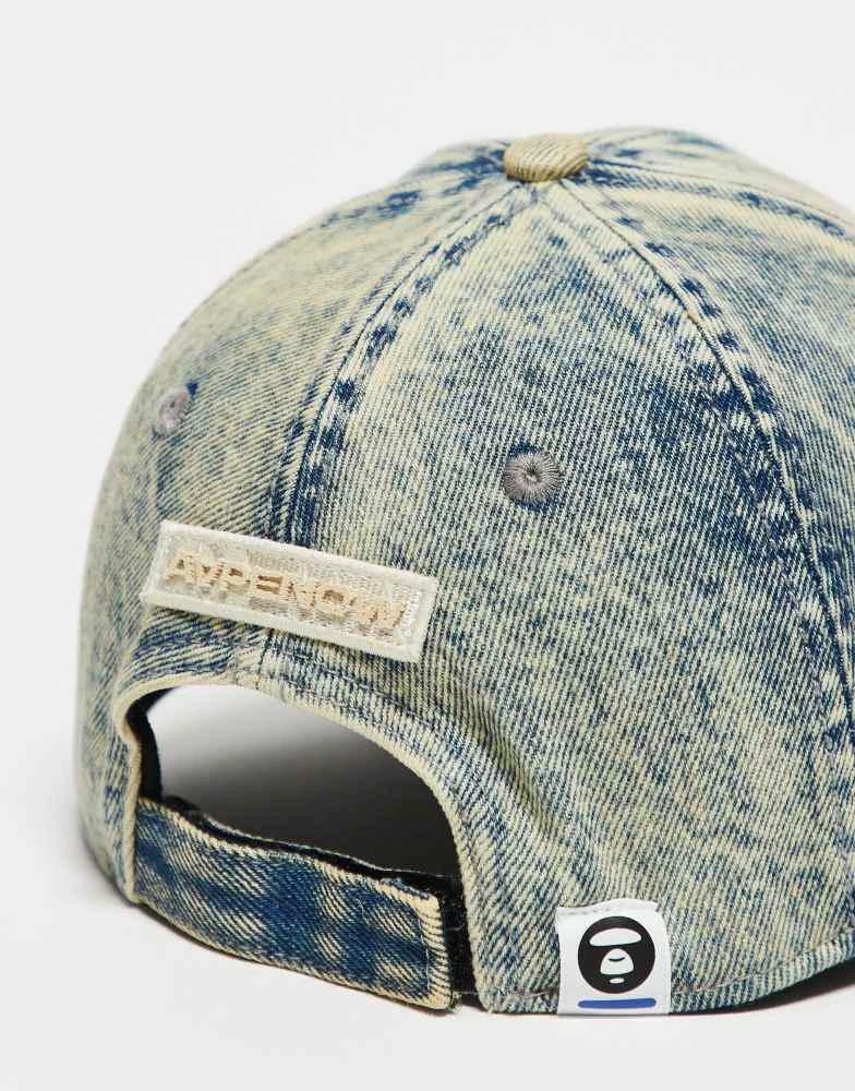 AAPE Aape by A Bathing Ape denim cap in light blue 3