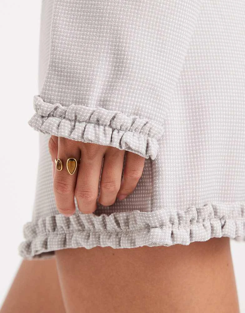 Miss Selfridge Miss Selfridge tailored shorts co-ord in grey 3