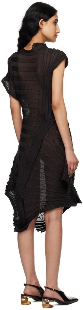 Issey Miyake Black Sheer Moving Knit Midi Dress 3