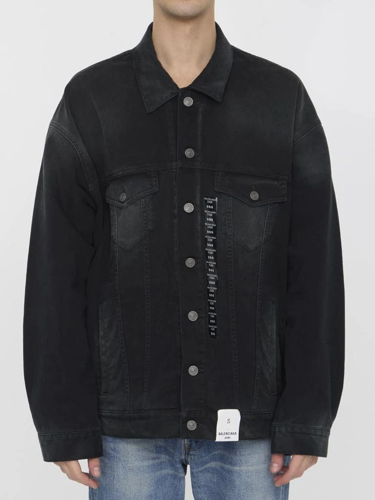 Balenciaga Size Sticker Denim Jacket 1