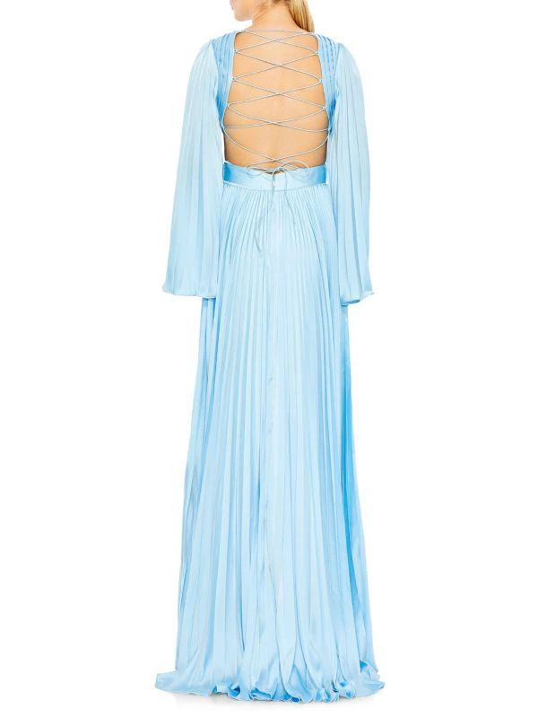 Mac Duggal Bell Sleeve Pleated A Line Gown 2