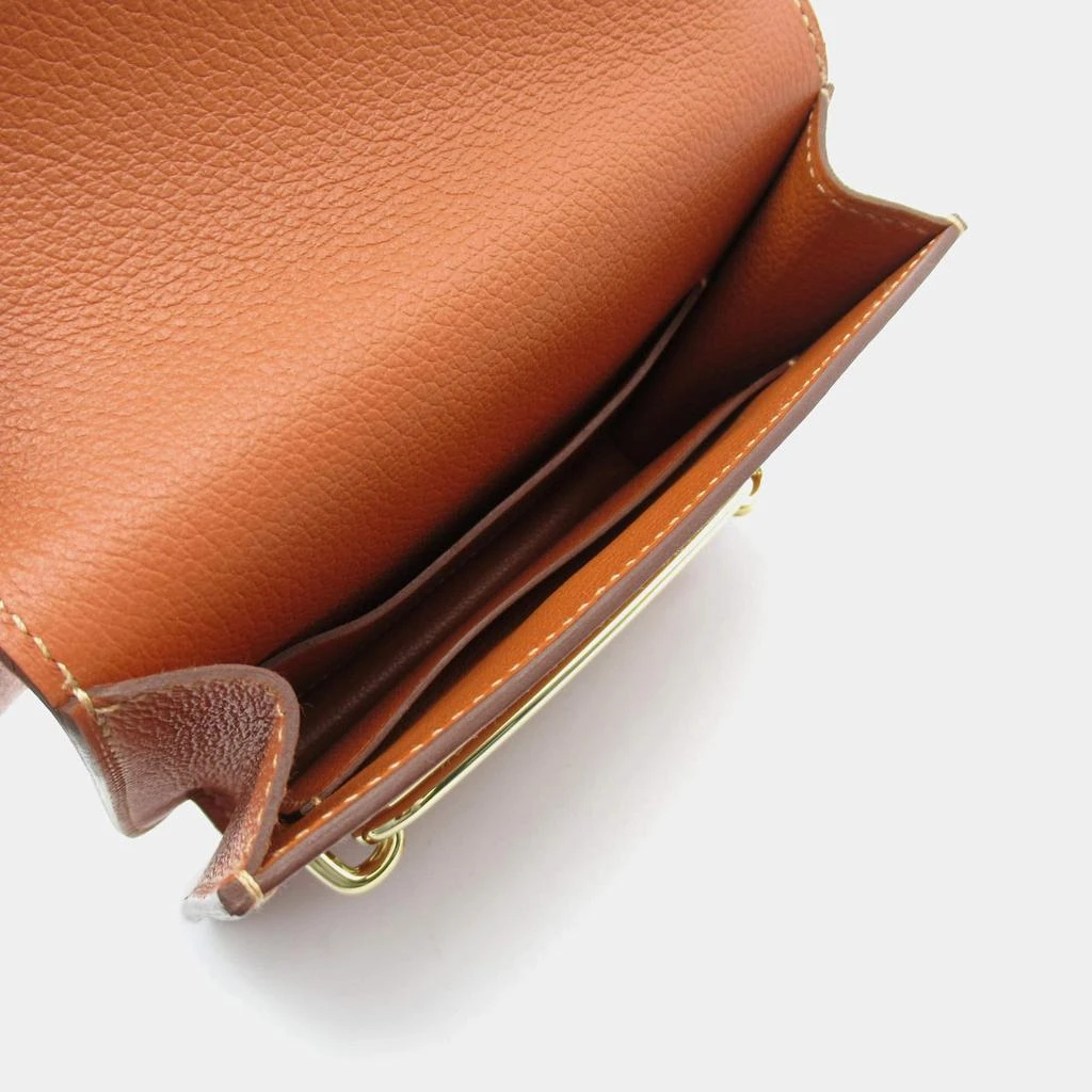Hermes Hermes Brown Leather Slim  Short Wallet 6