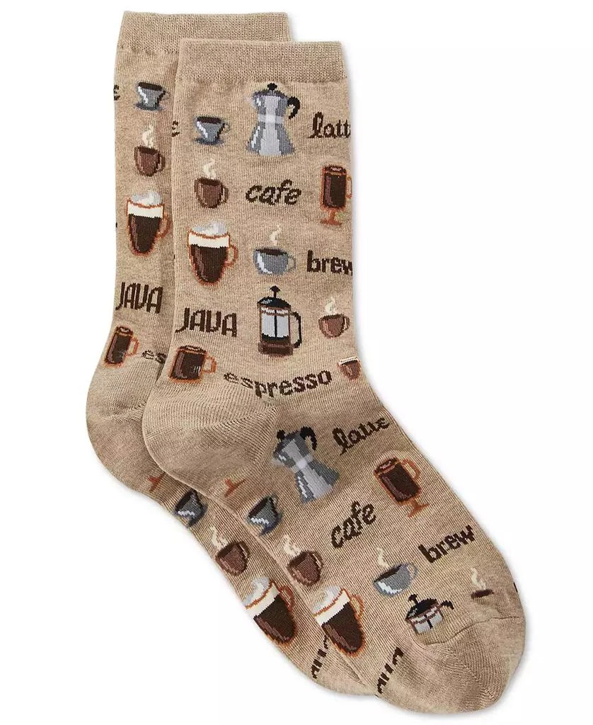 Hot Sox Women's Coffee Fashion Crew Socks 1