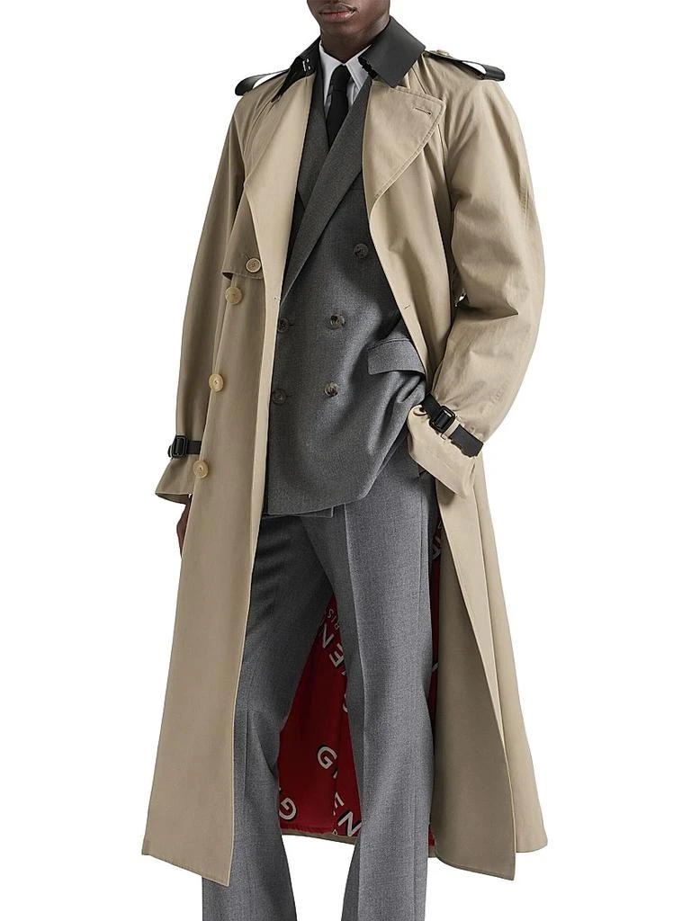 Givenchy Trenchcoat in Cotton with Leather Details 4