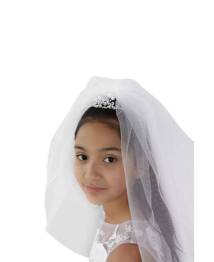 Us Angels Girls Rhinestone Tiara with Veil