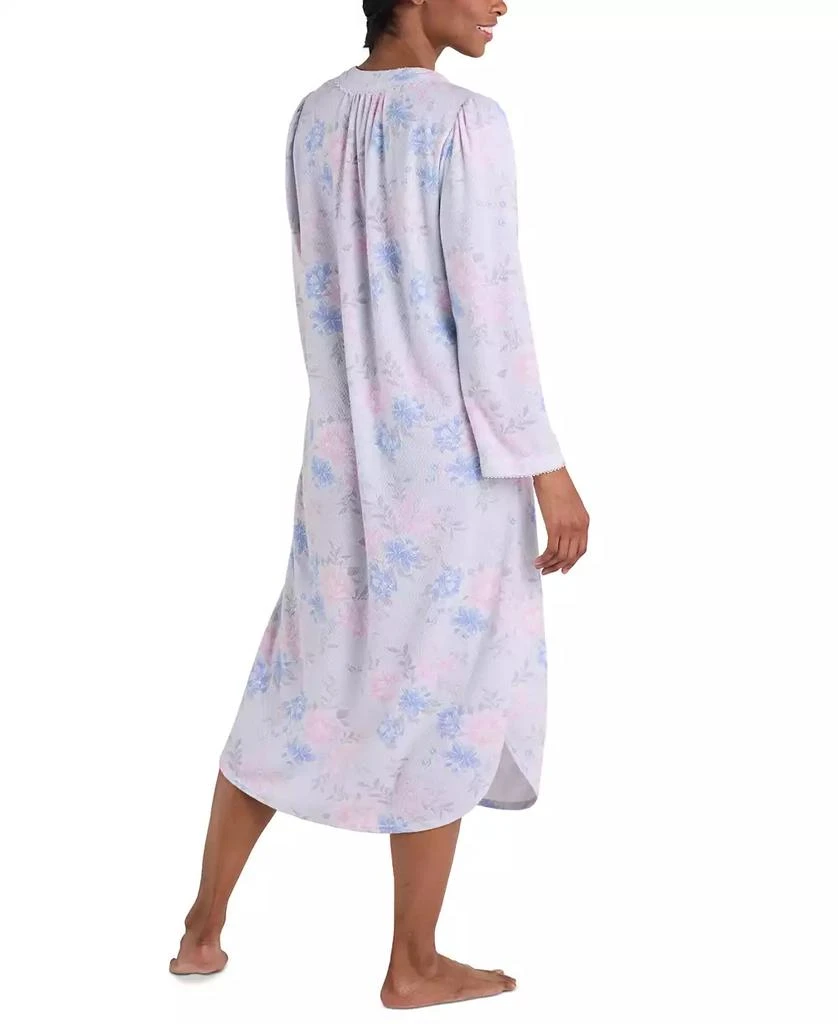 Miss Elaine Women's Printed Brushed Long Nightgown 2