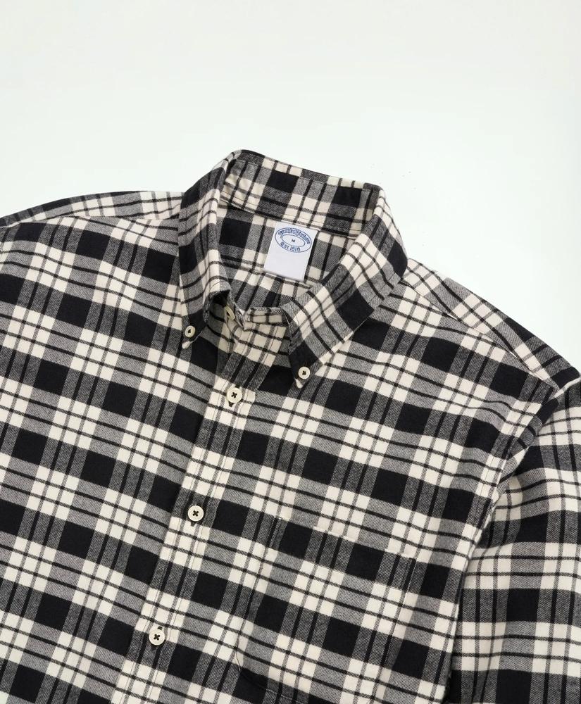 Brooks Brothers Portuguese Flannel Polo Button Down Collar, Plaid Shirt