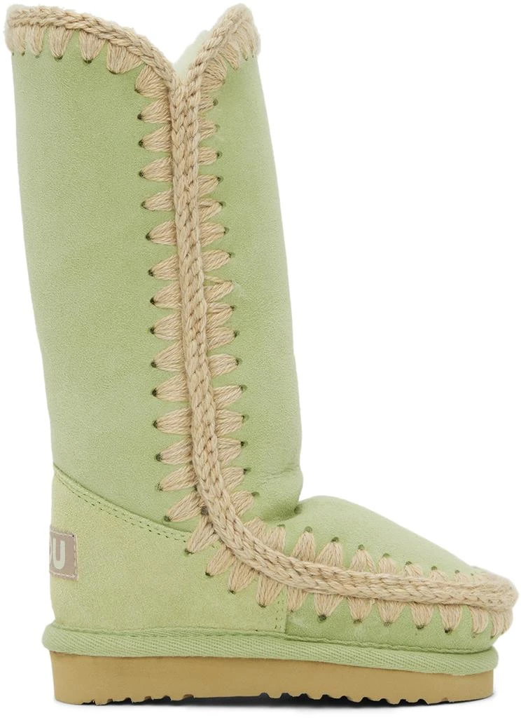 Mou SSENSE Exclusive Kids Green Boots