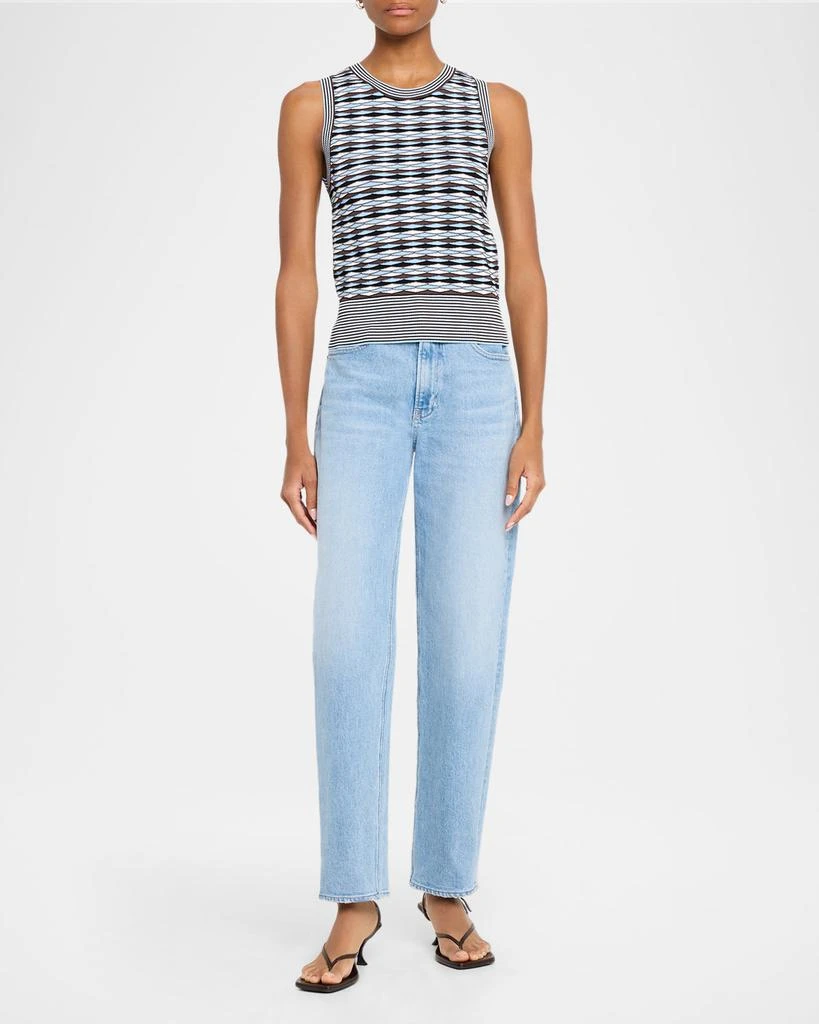 VERONICA BEARD Jerrel Diamond Jacquard-Knit Top 2