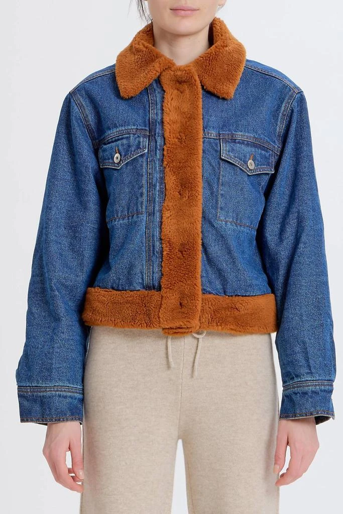 Something Navy Something Navy - Denim Teddy Trucker Jacket 1