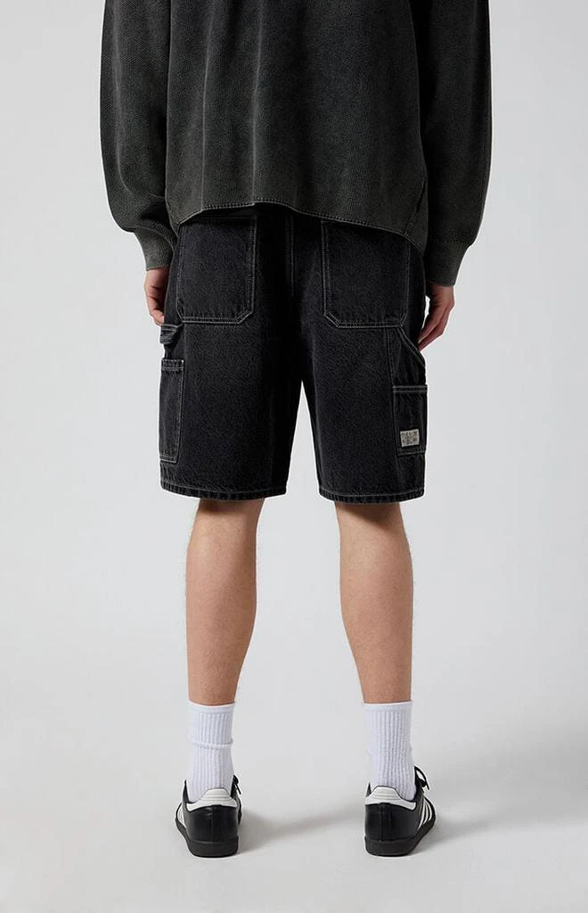 PacSun Black Baggy Denim Carpenter Shorts 5