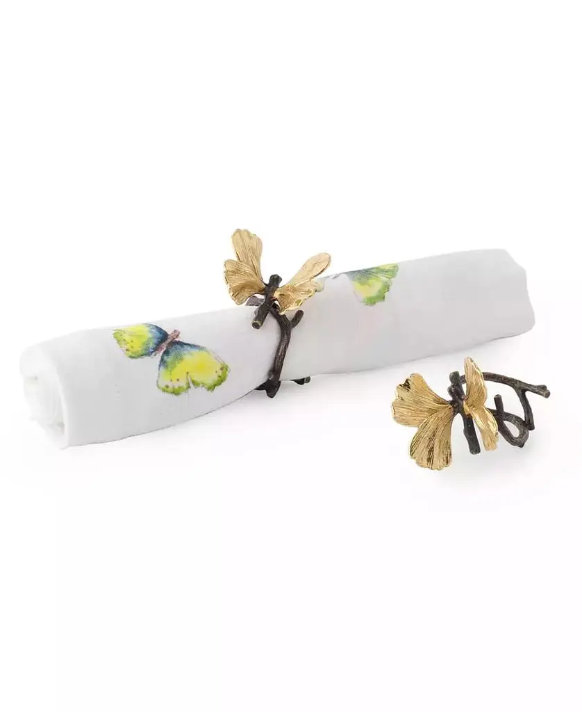 Michael Aram Butterfly Ginkgo Napkin Ring Set, Set of 4