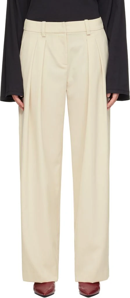 The Frankie Shop Beige Daytona Trousers 1